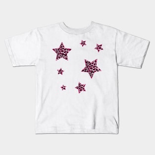 Hot Pink Cheetah Stars Pack Kids T-Shirt